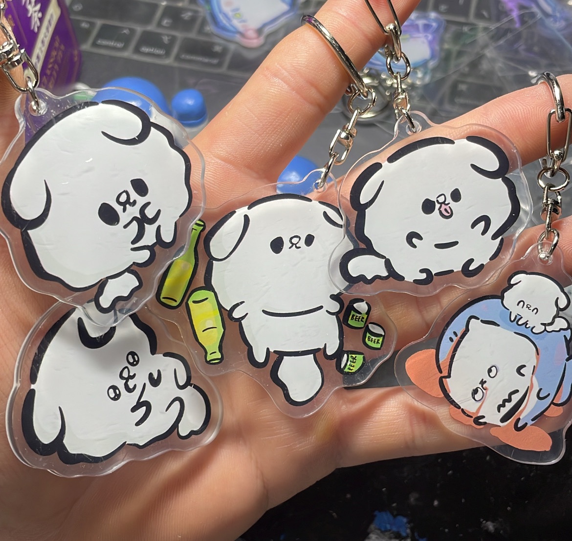 《鯊貓喵喵喵》✧*悲狗吊飾✧*｜一般壓克力吊飾