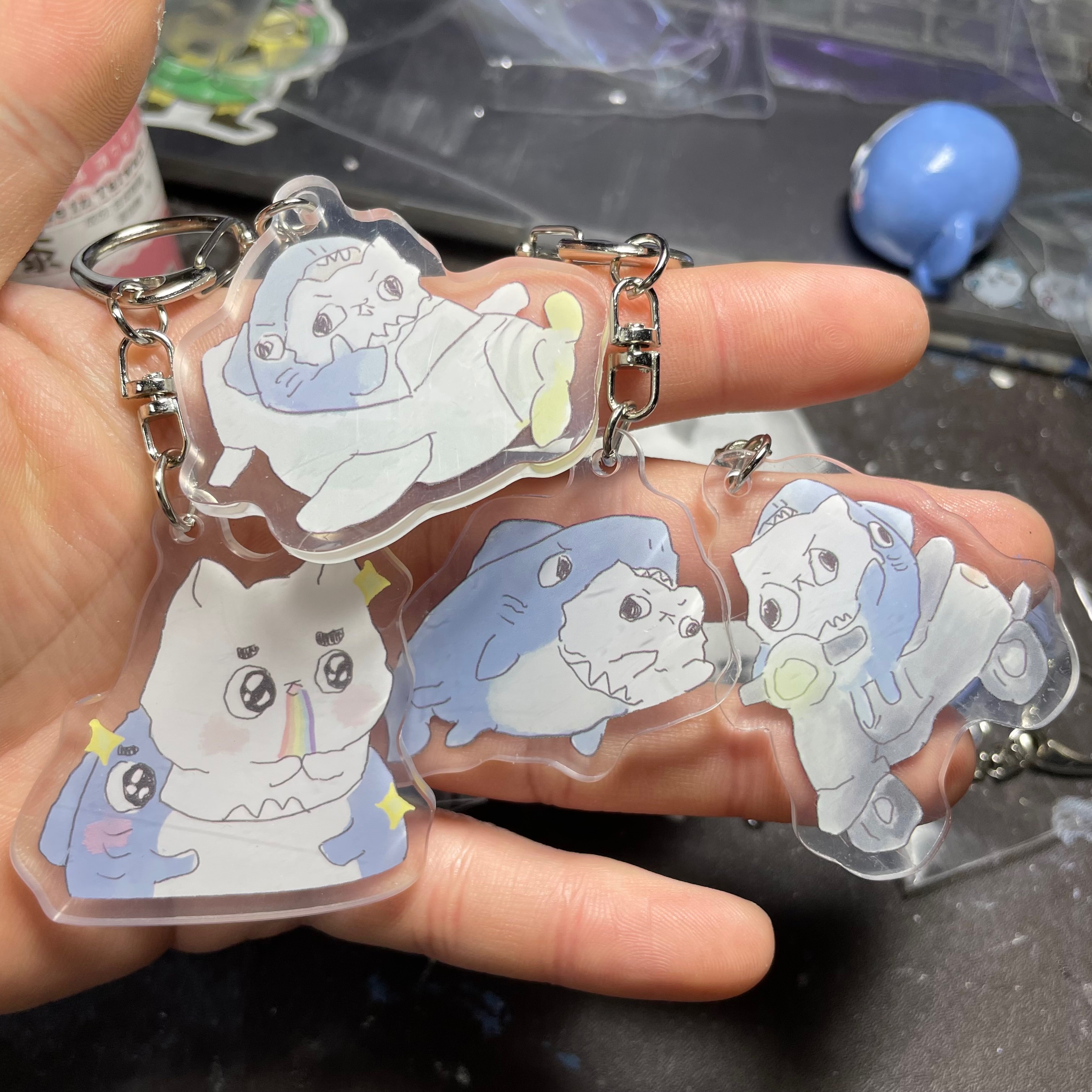 《鯊貓喵喵喵》✧*左手經典吊飾✧*｜一般壓克力吊飾