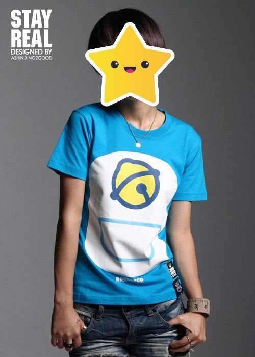 【二手】STAYREAL x DORAEMON 哆啦A夢 短T 卡通 短袖 T恤 官方正品（已絕版）