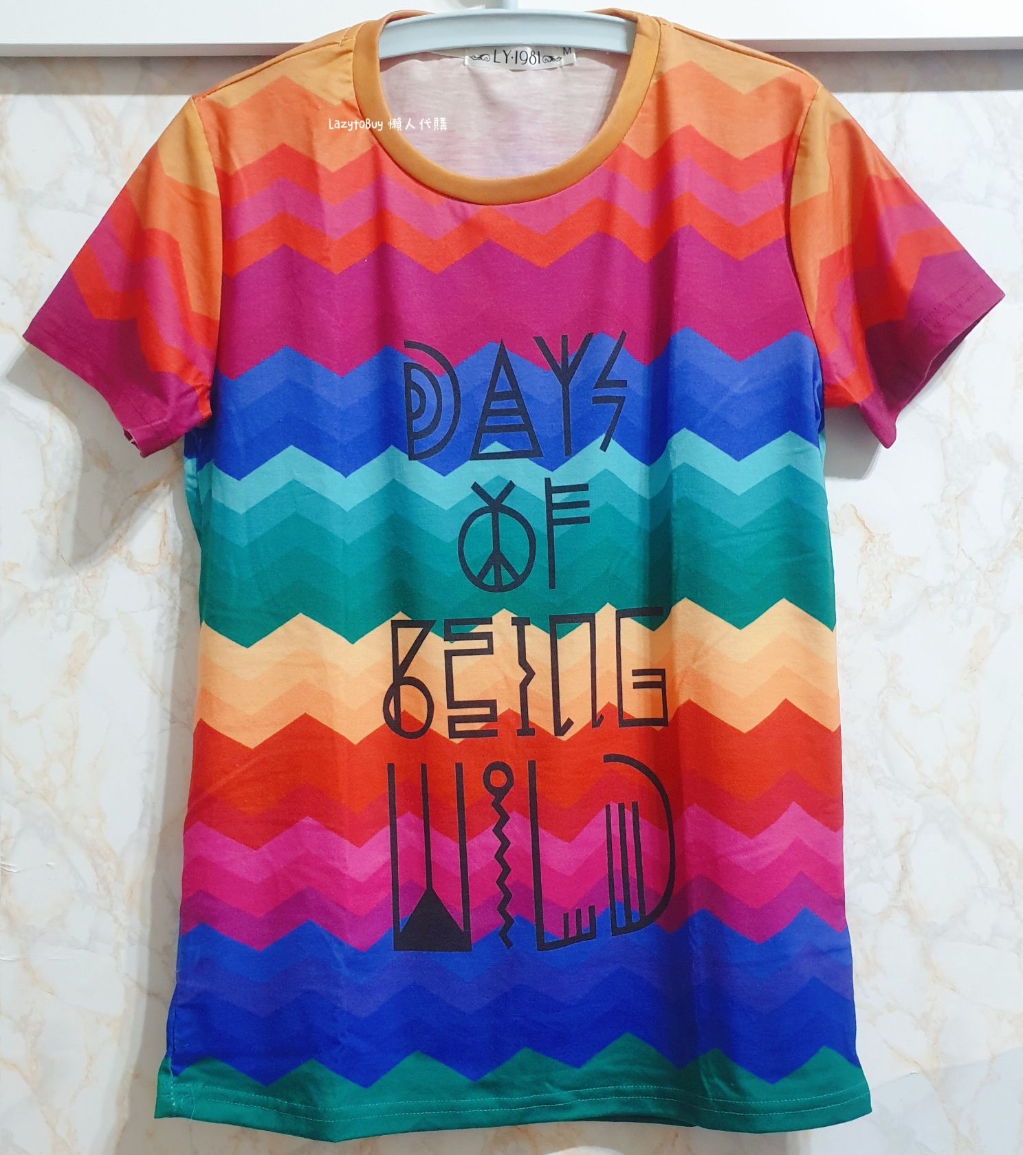 【二手近全新】LY 1981 彩虹短袖上衣 Days of Being Wild 短T 短袖 T恤（已絕版）