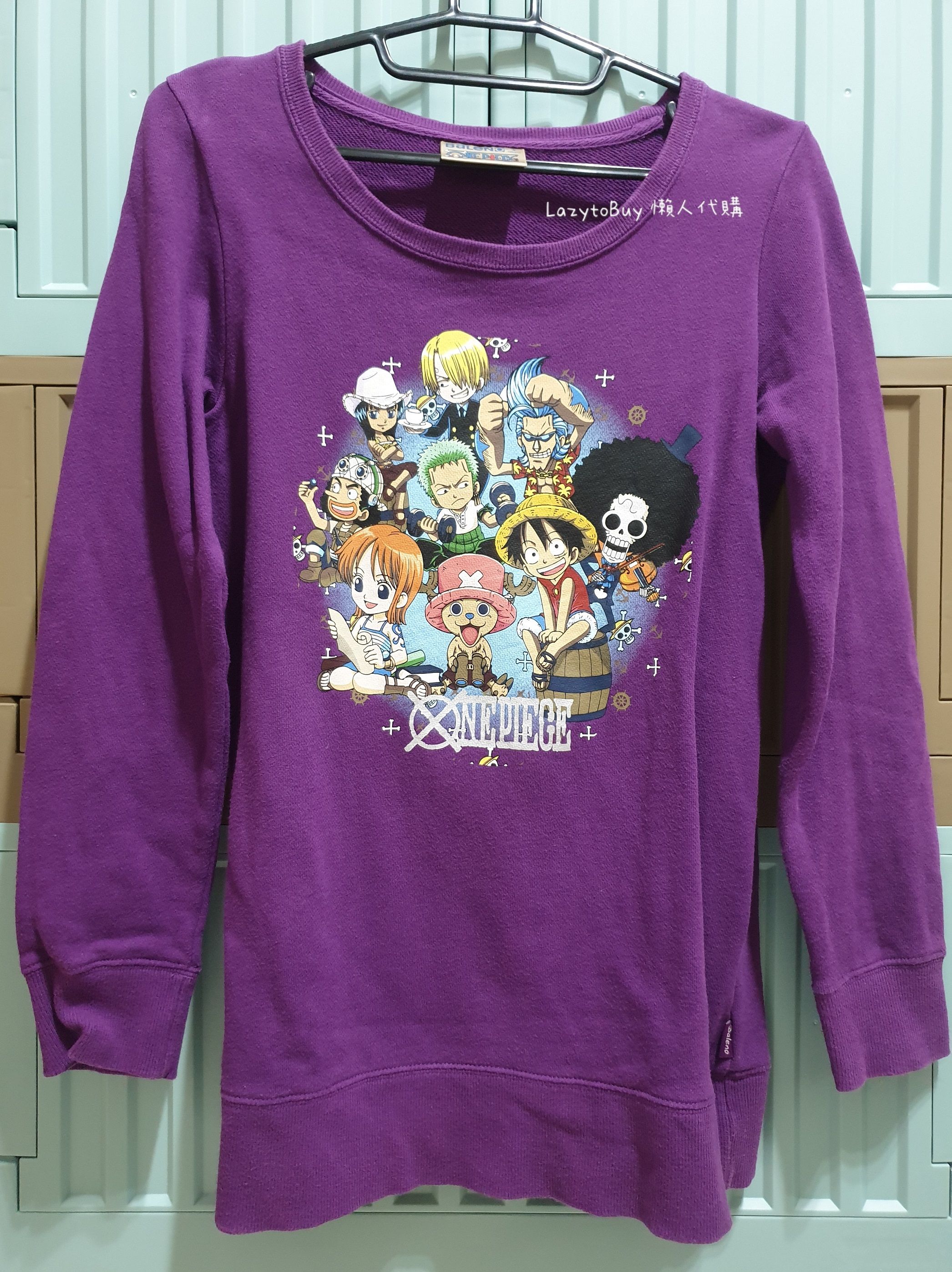 【二手】航海王 x BaLeNo聯名 長袖 卡通 喬巴 魯夫 正版 班尼路 官方正品（已絕版）