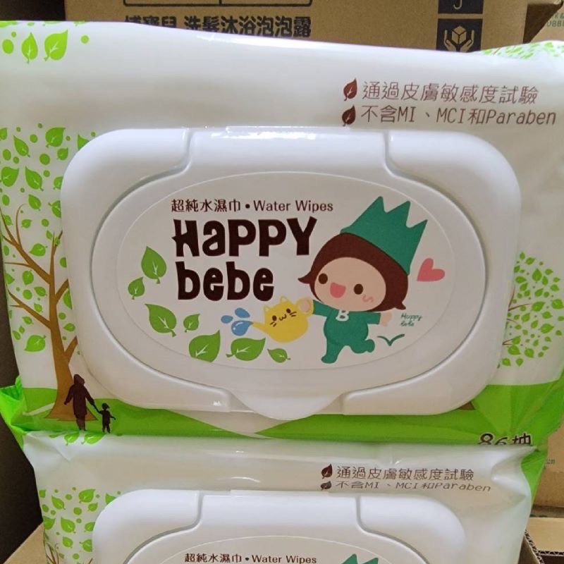 Happybebe濕紙巾86抽 （原價$106）