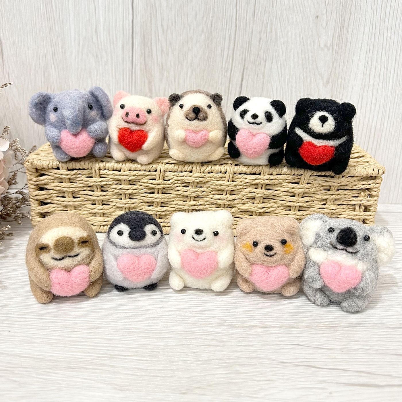 给愛小動物寶寶  羊毛氈娃娃 多款 療癒 送禮 刺蝟 樹懶 大象