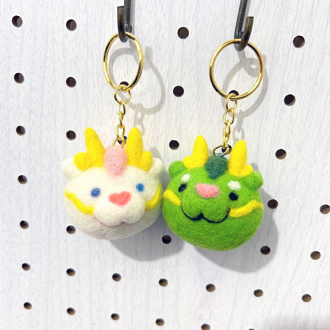 幸福龍來 羊毛氈鑰匙圈 療癒 送禮 龍年吉祥物