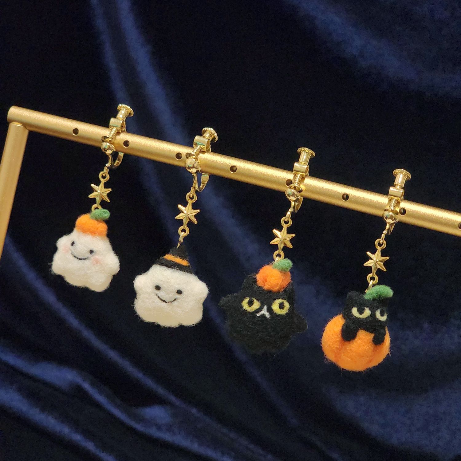 【萬聖節限定】羊毛氈耳環小巧版  預購 羊毛氈耳環 療癒 送禮