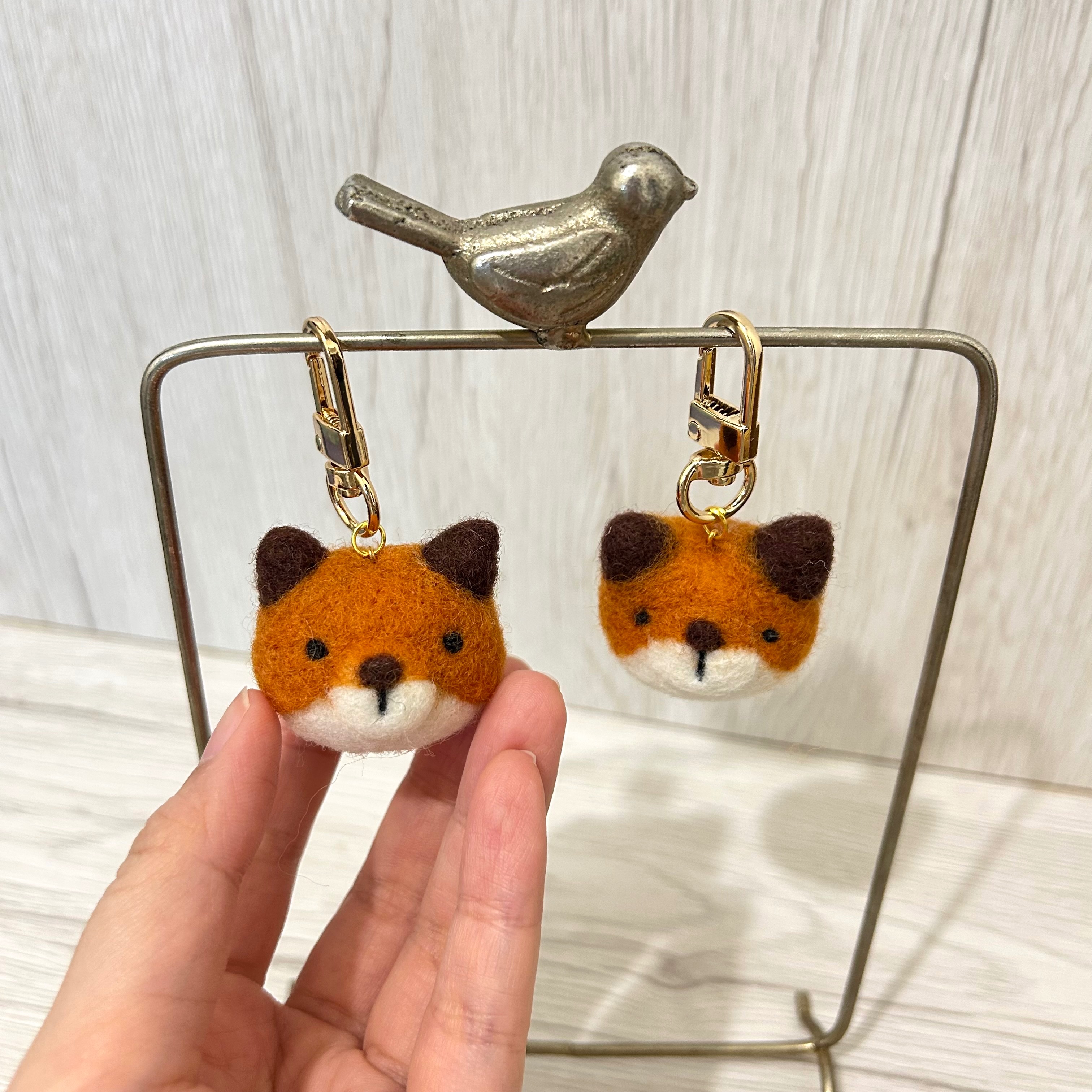 小狐狸羊毛氈吊飾 療癒 送禮