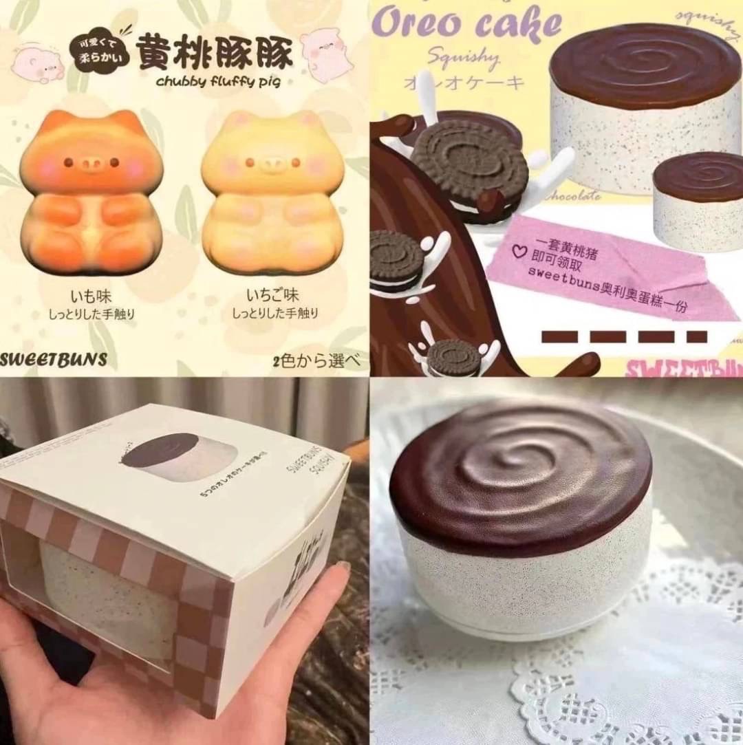 6/3【現貨】Sweetbuns黃桃豚豚豬🐷一套送奧利奧蛋糕🍫較慢到貨