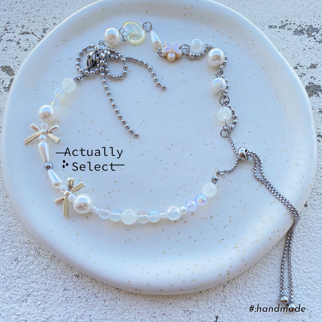 Actually Select | No.128 晨露 | Y2K ins 串珠項鍊 項鍊 頸鏈 鎖骨鏈 長項鍊