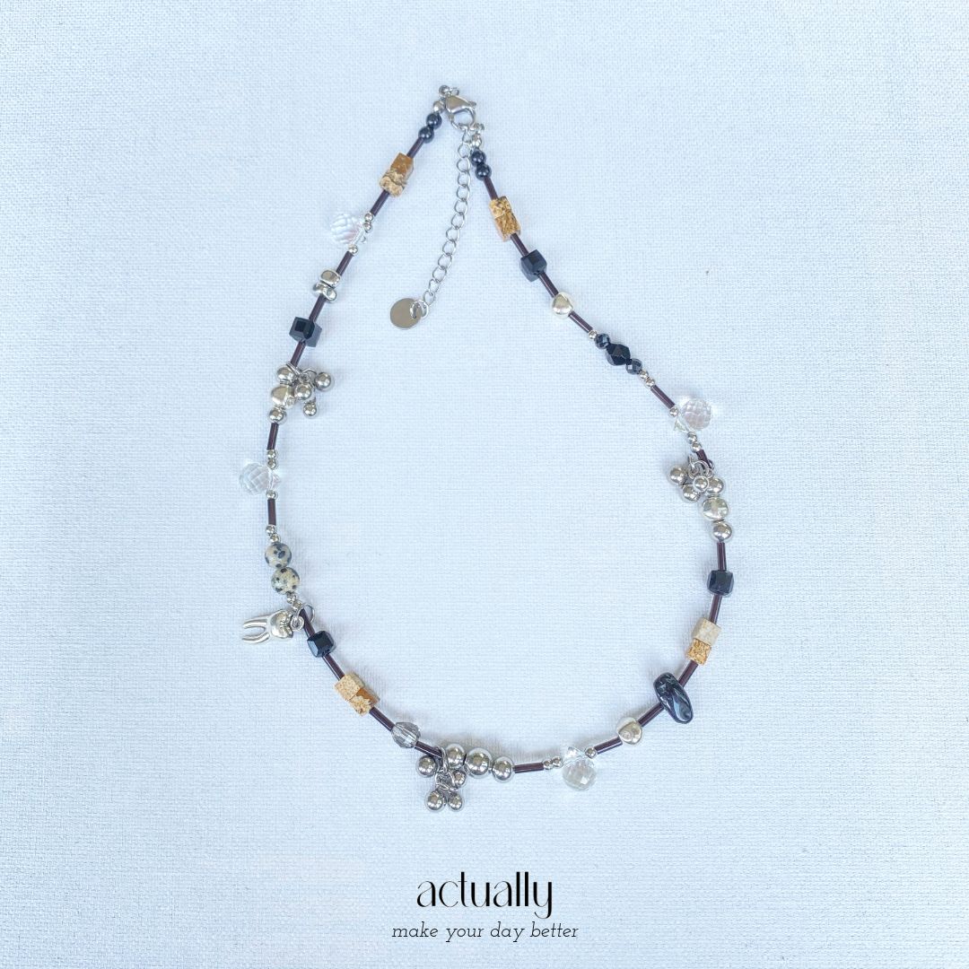 Actually Select | No.154 桐 | Y2K ins 簡約款 個性款 串珠項鍊 項鍊 短項鍊