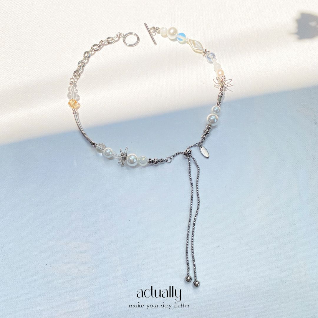 Actually Select | No.155 Mia | Y2K ins 調節鍊 垂墜感 串珠項鍊 項鍊