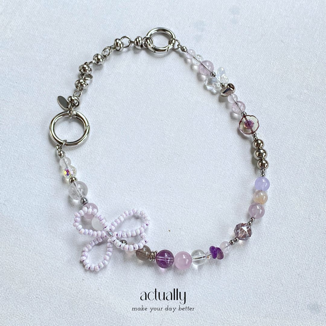 Actually Select | P.020 紫藤花 2.0 | Y2K 鈦鋼 串珠項鍊 項鍊 手機鍊 包掛飾