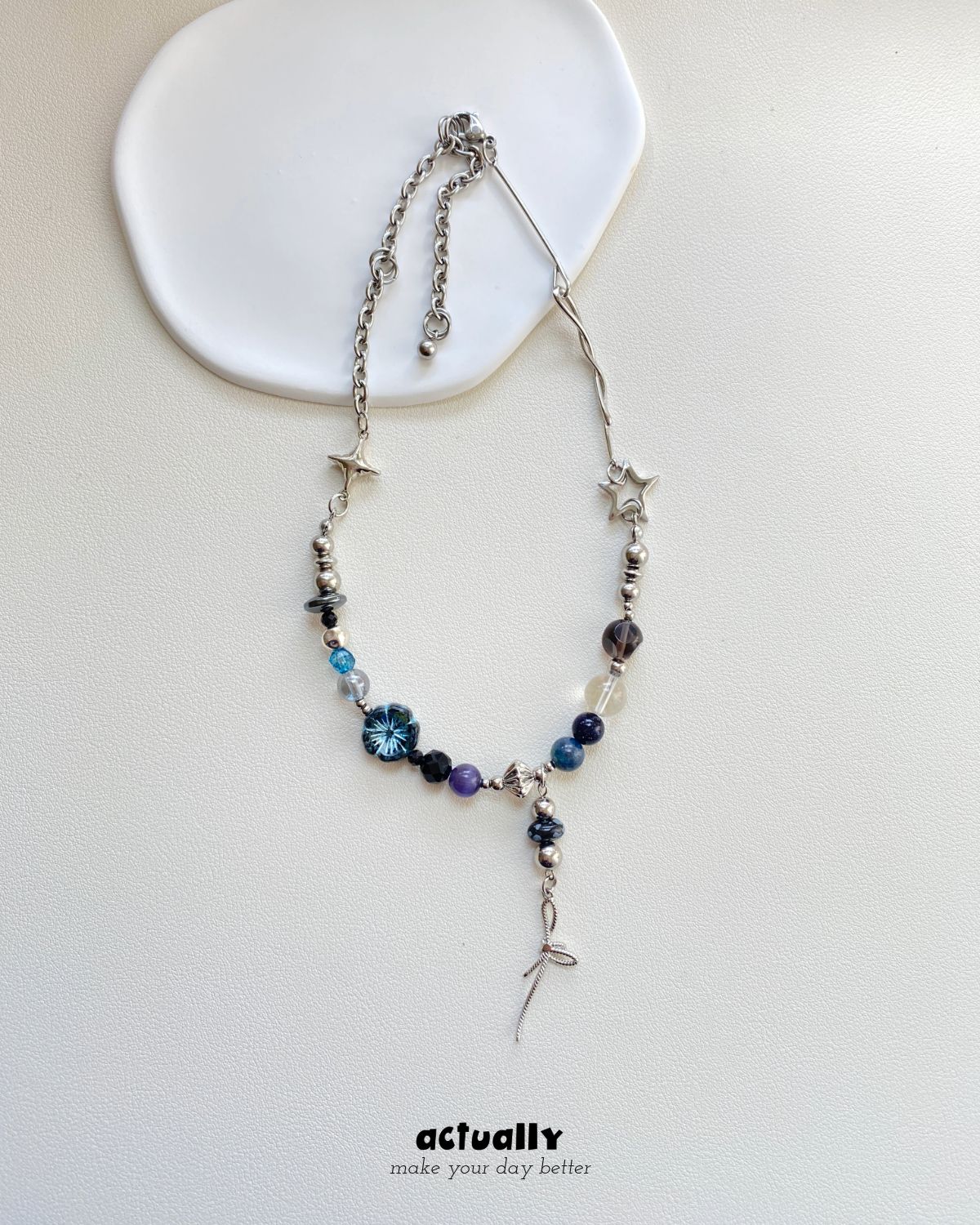 Actually Select | no.169 蒼穹之境 | Y2K ins 垂墜感 串珠項鍊 長項鍊