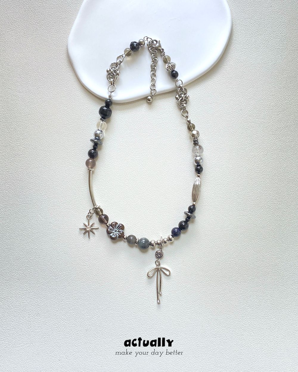 Actually Select | No.173 永夜星河 | Y2K ins 垂墜感 串珠項鍊 長項鍊 項鍊