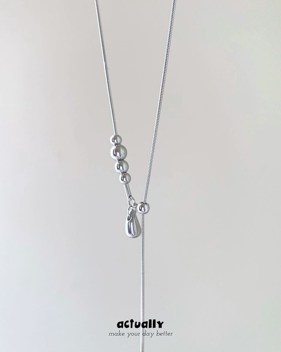 Actually Select | No.175 延 | 韓系 ins 百搭款 垂墜感 鋼項鍊 長項鍊 項鍊