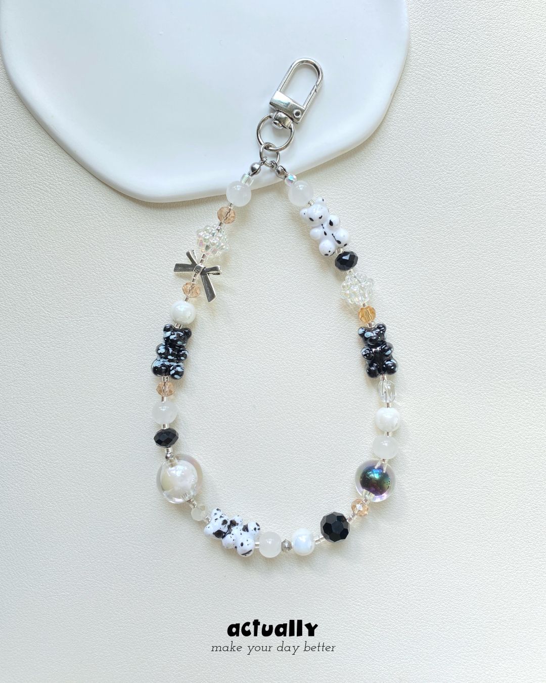 Actually Select | P.013 熊寶貝 | 串珠手機鍊 手機吊飾 手機掛繩