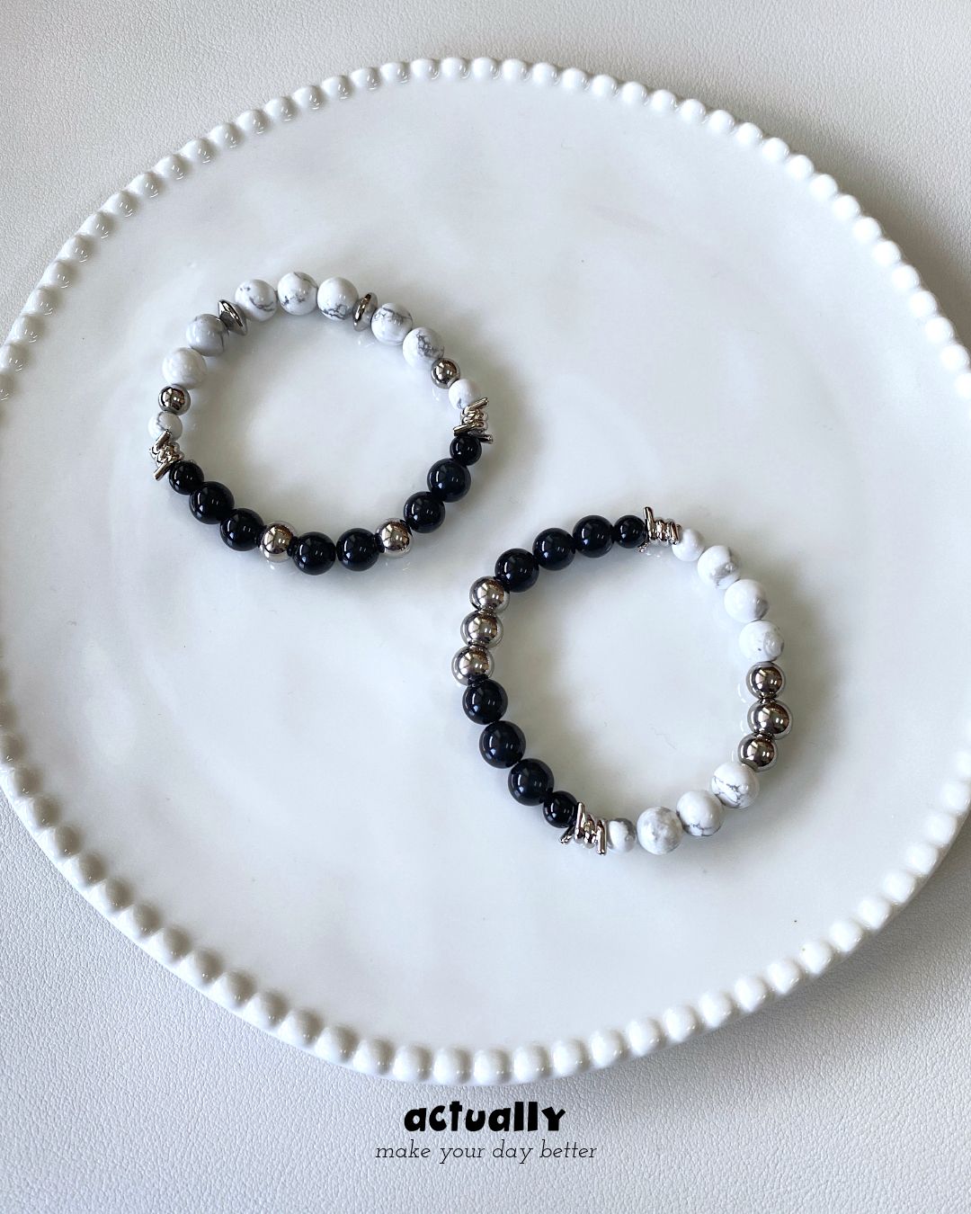 Actually Select | 設計款 : 天狼星 x 白松石 手串 |  手鍊 手珠 水晶 天然水晶