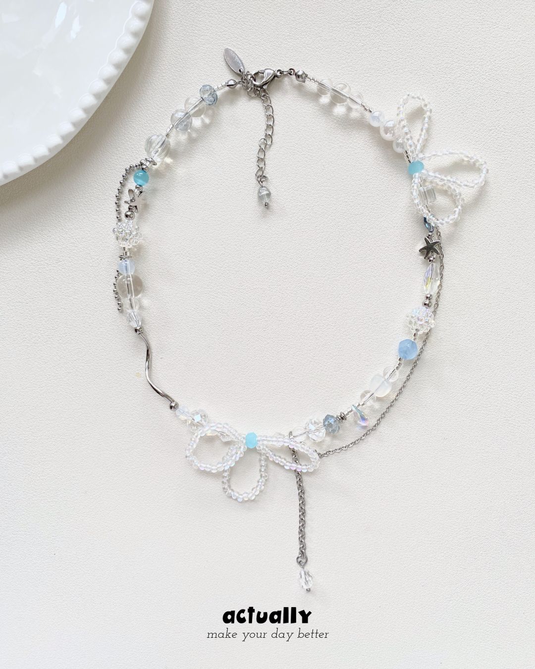 Actually Select | No.150 泡沫之夏  | Y2K ins 串珠項鍊 項鍊 短項鍊
