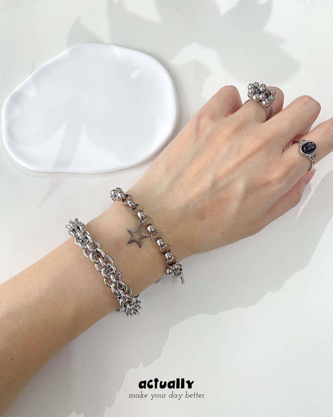 Actually Select | no.182 鈦鋼系列 手鏈 II | ins 個性款 鈦鋼 手鍊