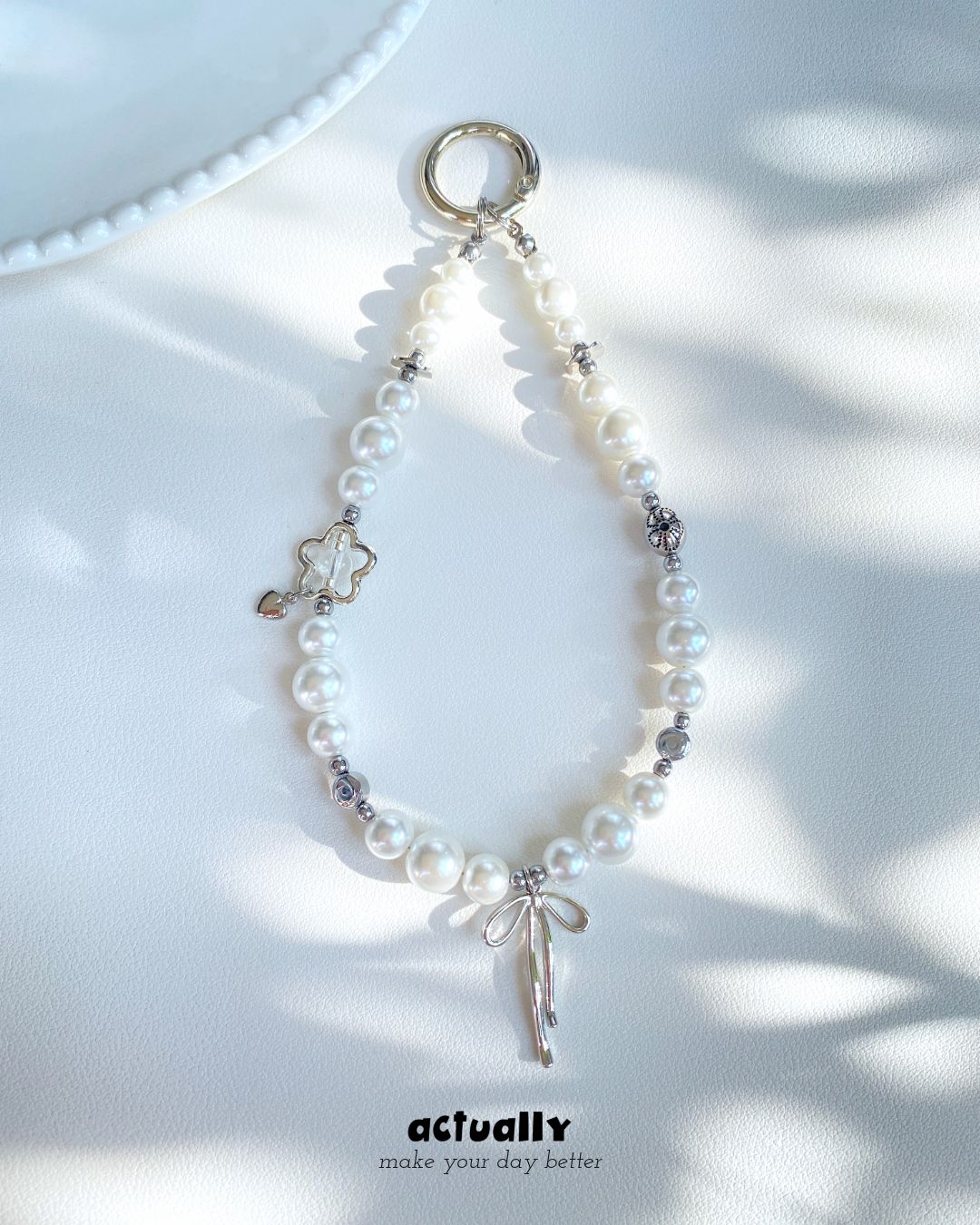 Actually Select | P.025 珍珠戀 | 珍珠手機鍊 串珠手機鍊 手機吊飾 手機掛繩