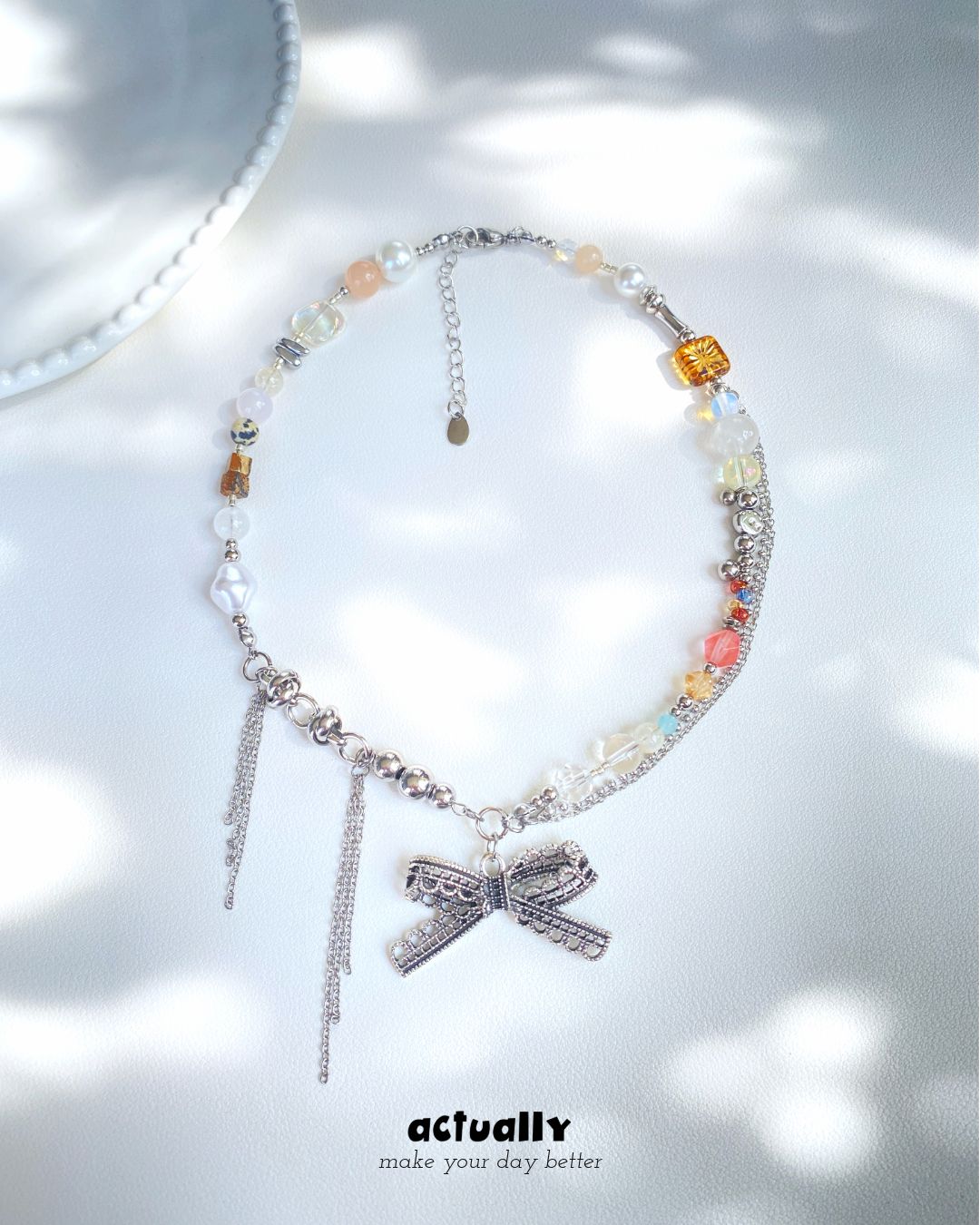 Actually Select | No.157 萩  | Y2K ins 多層次 串珠項鍊 項鍊 短項鍊