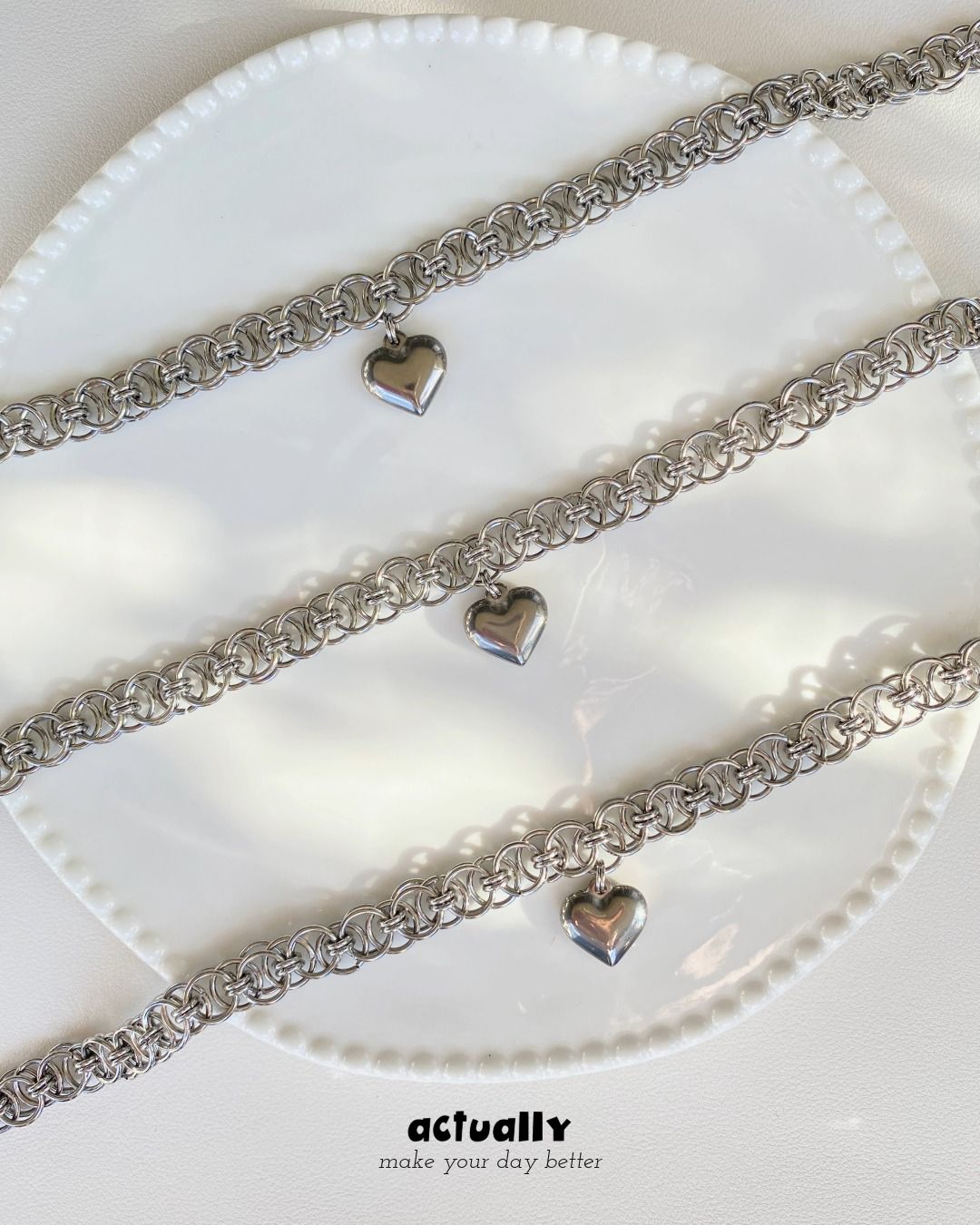 Actually Select | No.188 戀鏈心語 | Y2K ins 鈦鋼・愛心吊墜 頸鏈 項鍊