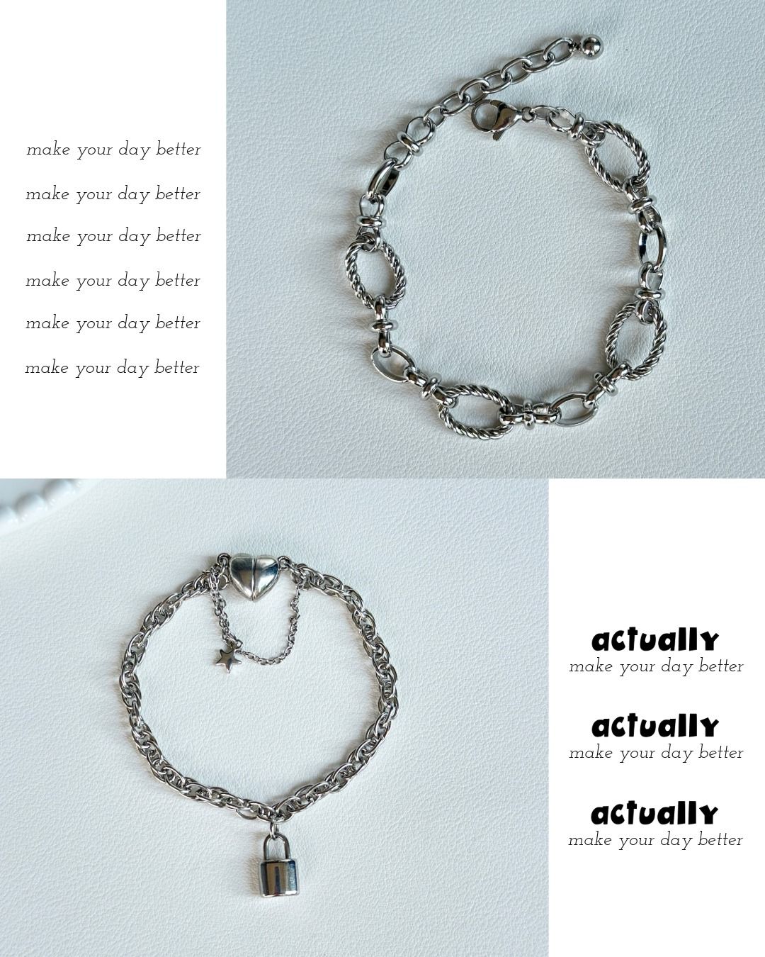 Actually Select | no.190 鈦鋼系列 手鏈 Ⅲ | ins 鎖頭 個性款 鈦鋼 手鍊