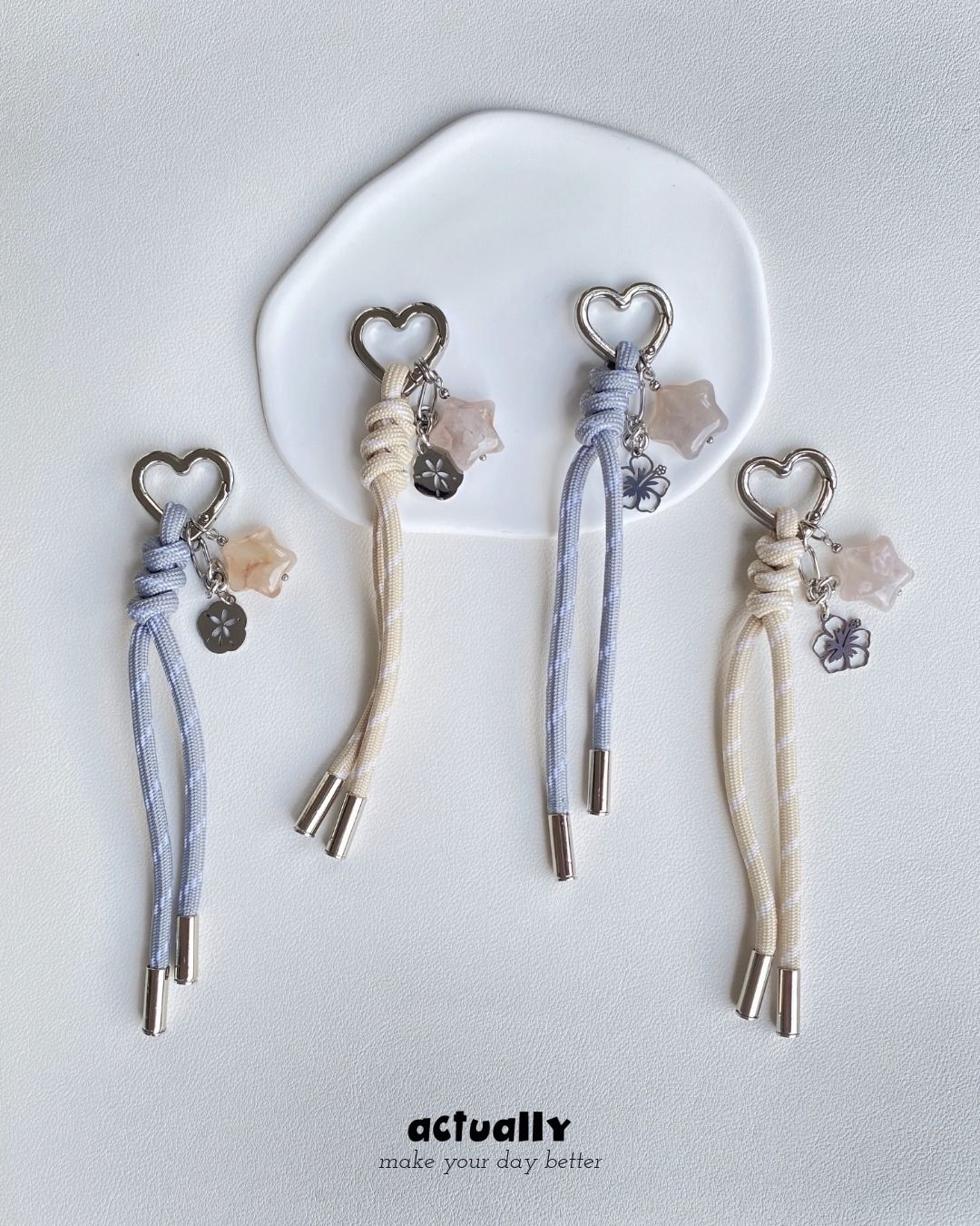 Actually Select | P.027 心語星結 | 櫻花瑪瑙星星 手機掛繩 相機掛繩 包包吊飾 鑰匙圈