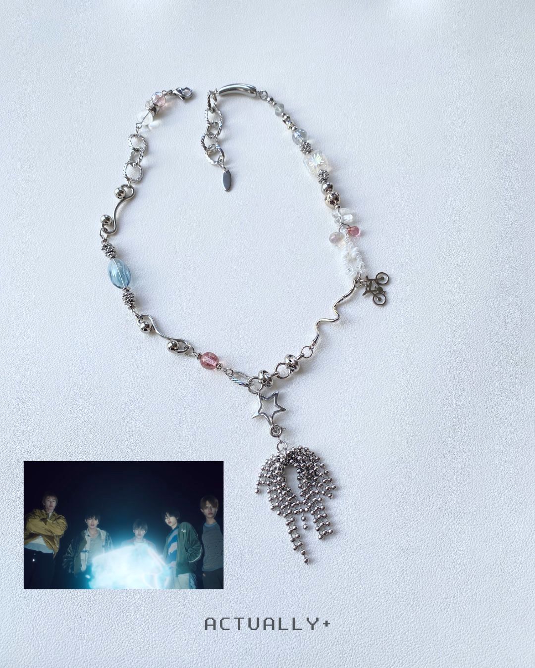 Actually 其實飾｜No.198 JoyRide｜手作 多種戴法 鈦鋼鍊 清透感 項鍊 禮物 cortis