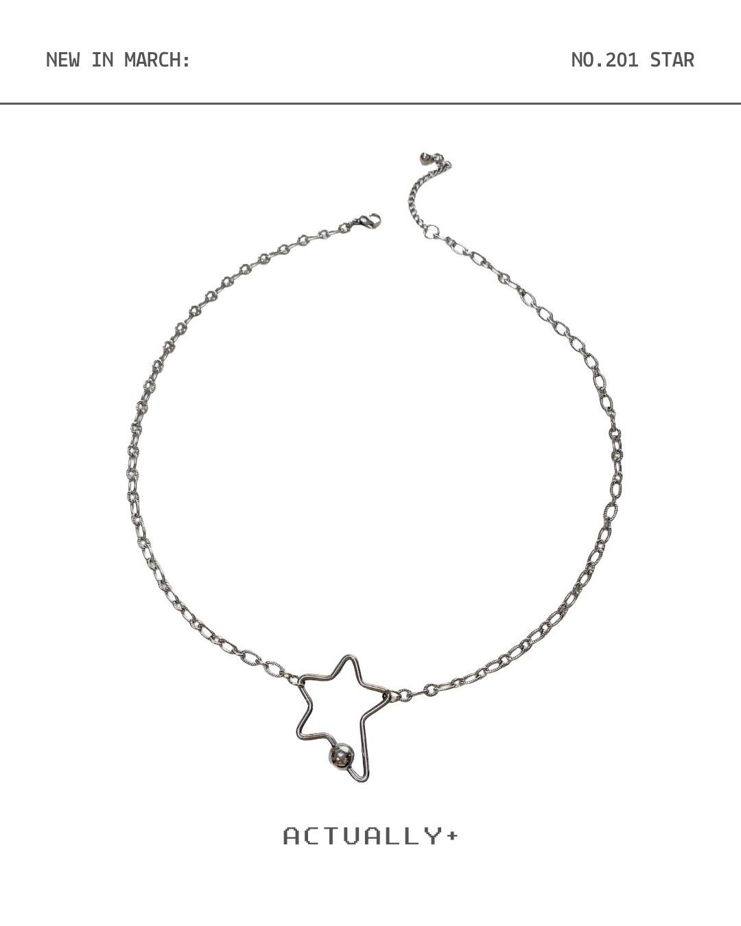 Actually 其實飾 | No.201 恆星 | 手作 日系 Y2K ins 星星 長項鍊 禮物 項鍊