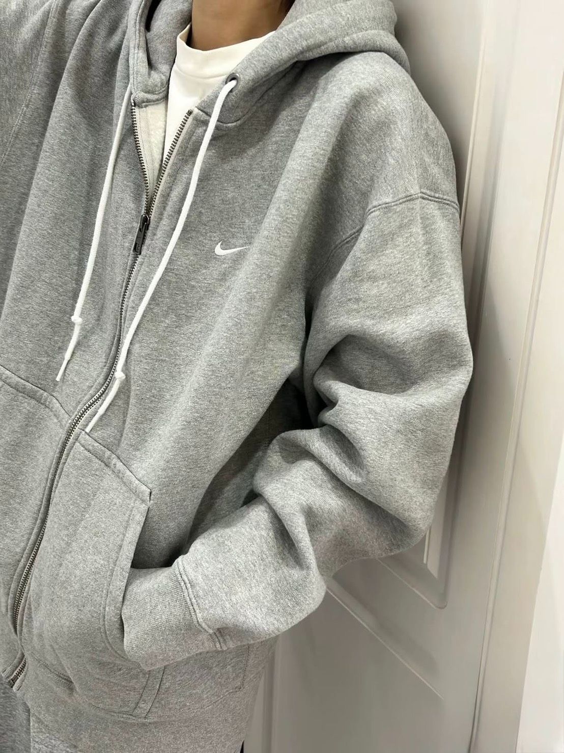 ＜預購＞NIKE 連帽外套 灰 重磅磨毛 HV1085063