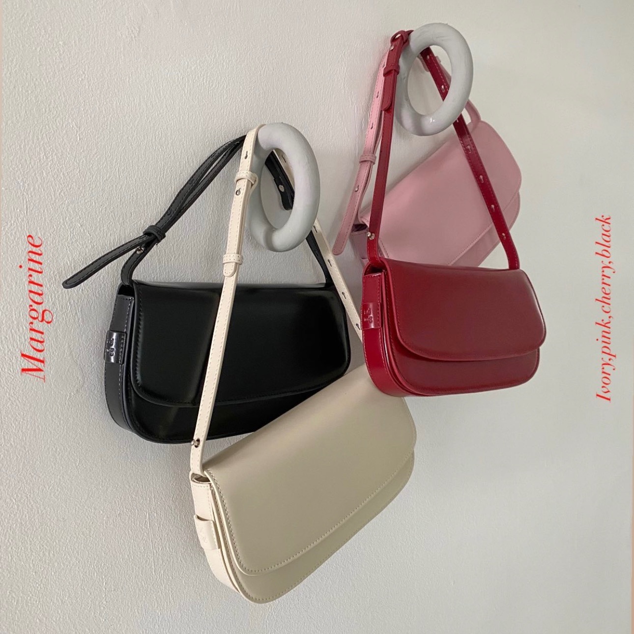 le mego-200%牛皮長方掀蓋肩背包 手提包 腋下包