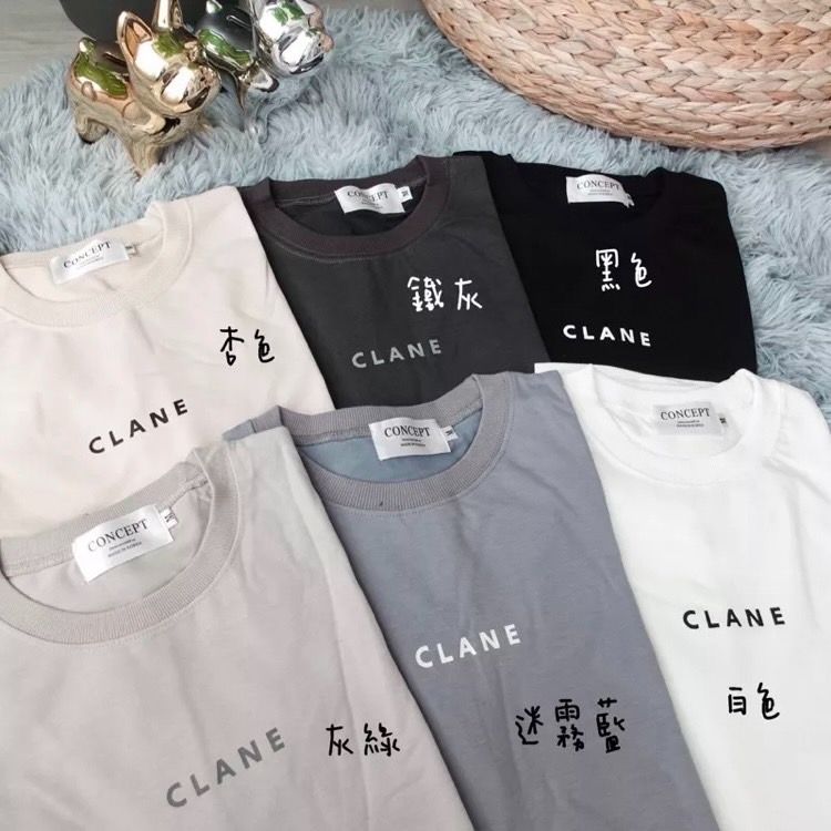 韓國 CLANE 簡約英文字短袖