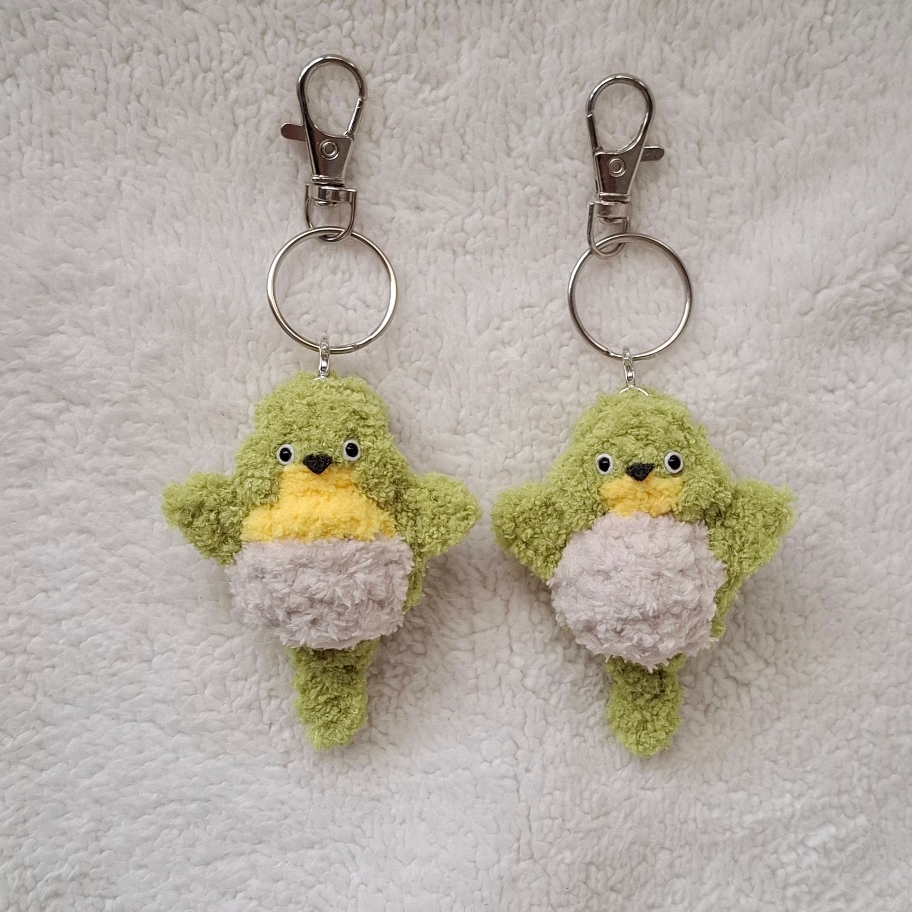 綠繡眼娃娃鑰匙圈