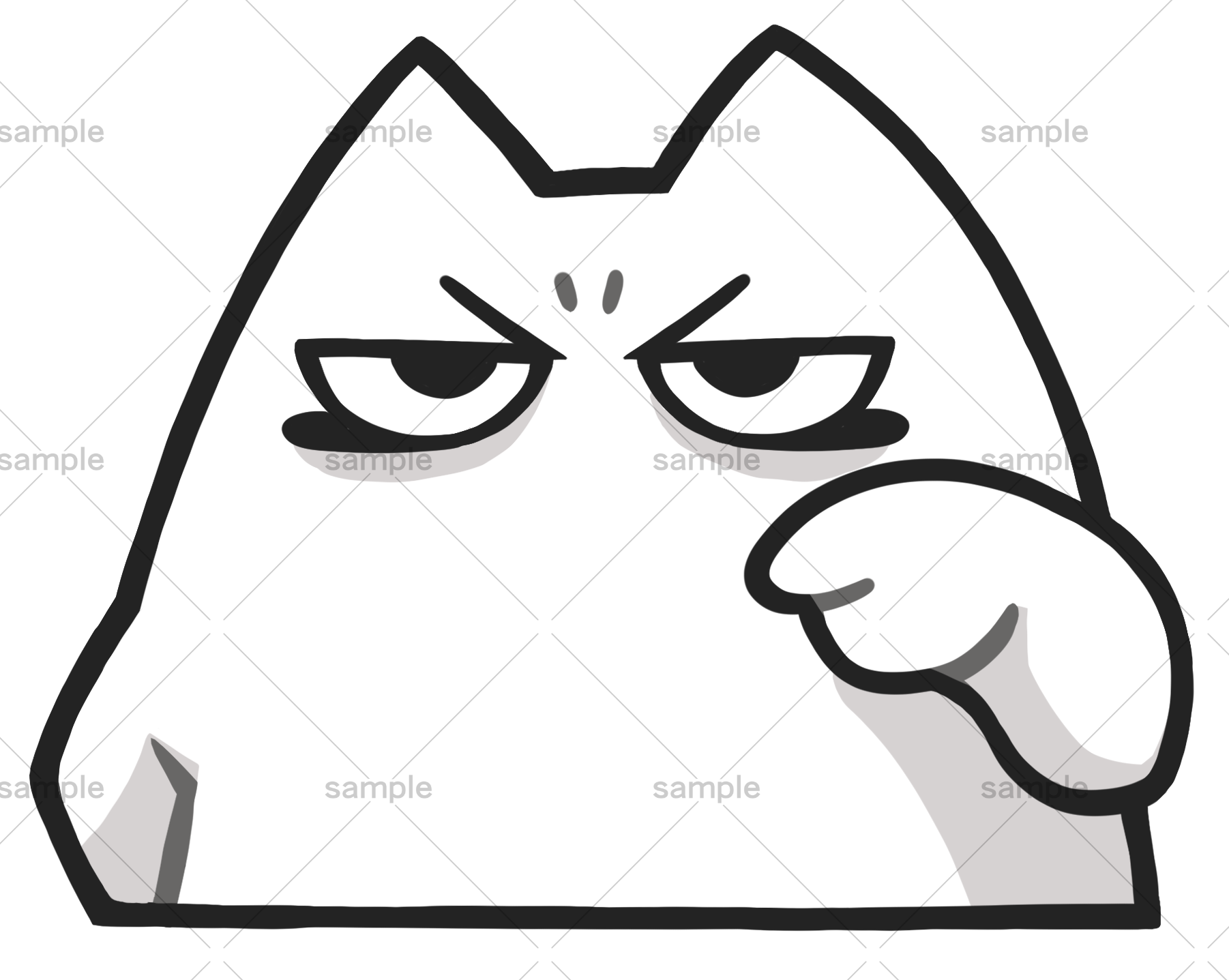 【原創】臭臉小白 壓克力吊飾