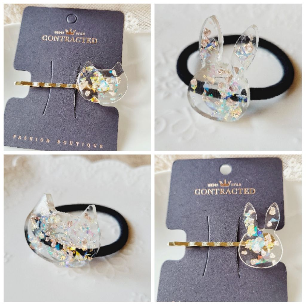 玫瑰金 [兔] [貓] 髮圈＆髮夾