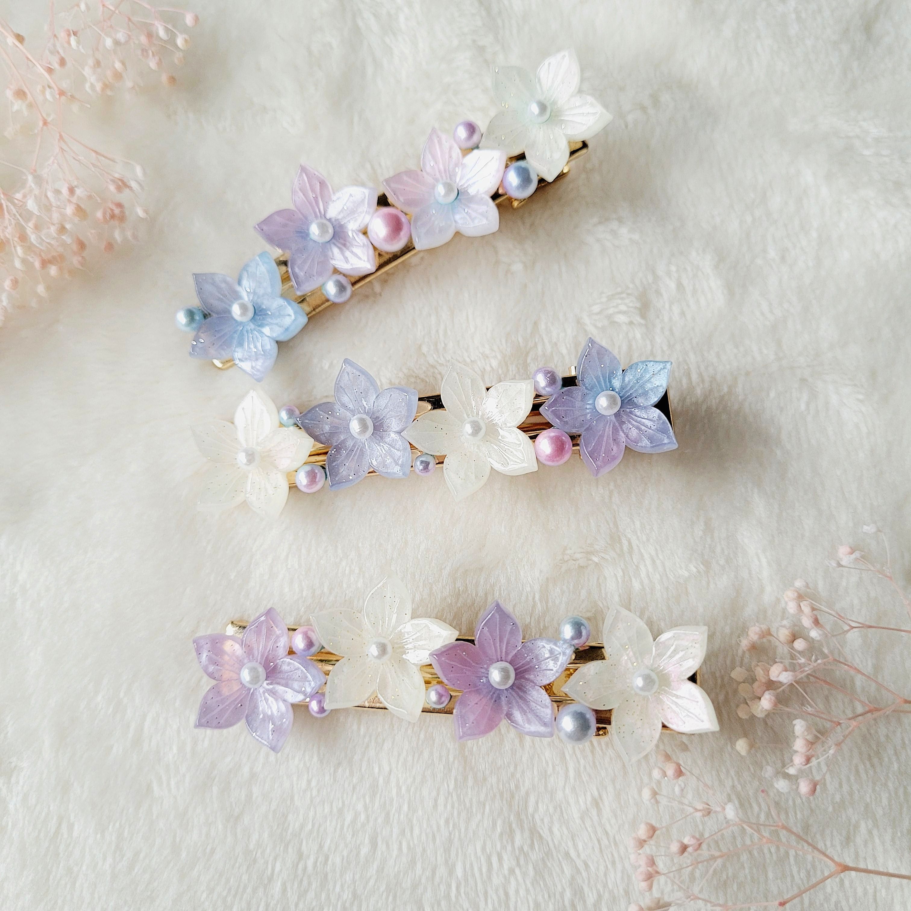 白藍紫漸層髮夾