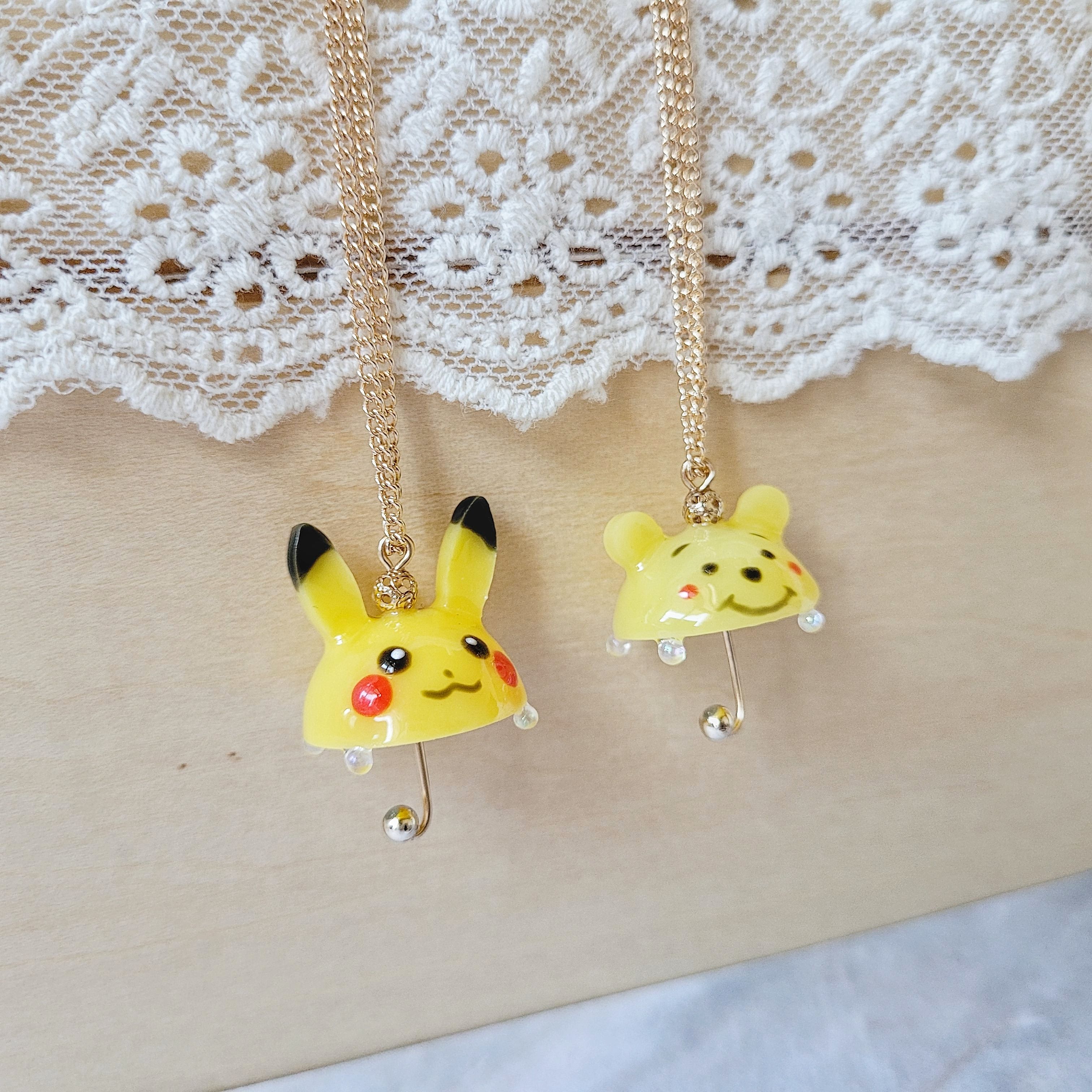 皮卡丘、小熊維尼造型雨傘項鍊