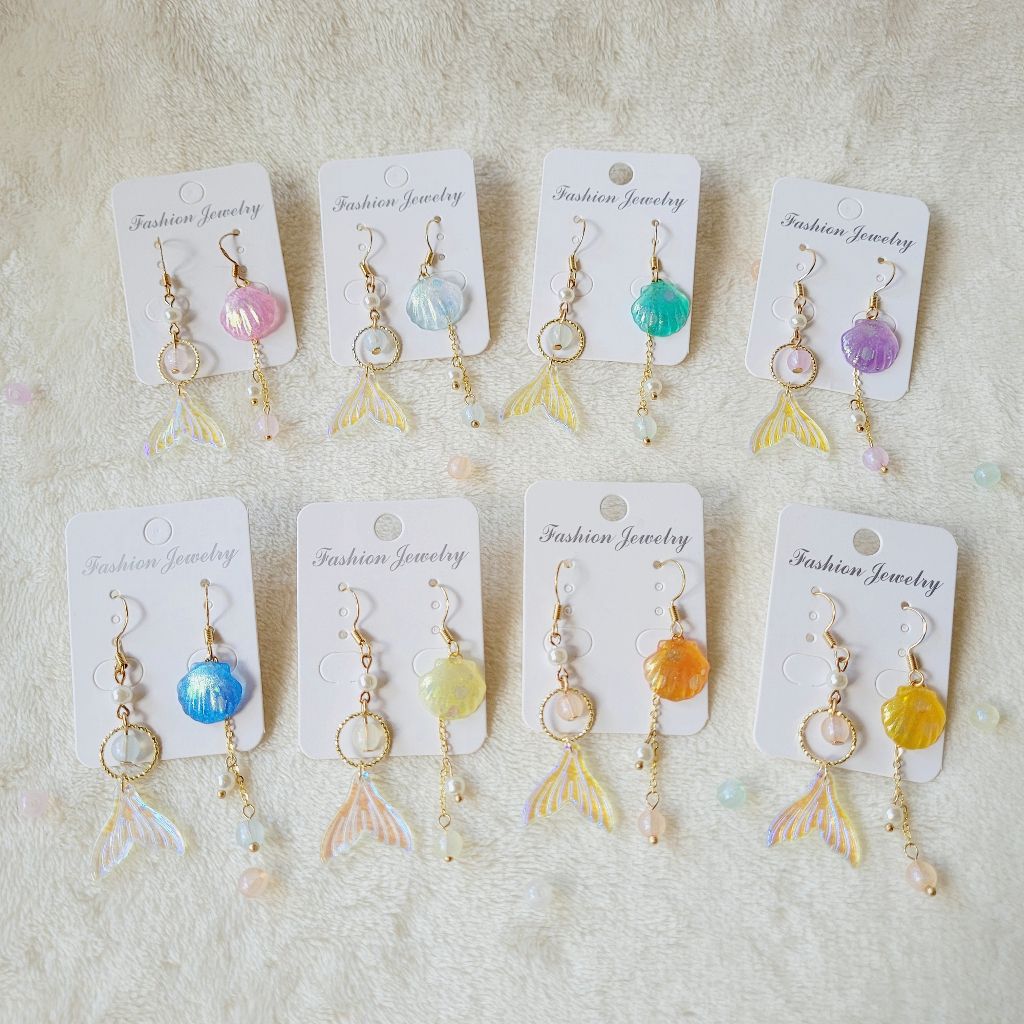 真珠美人魚耳環