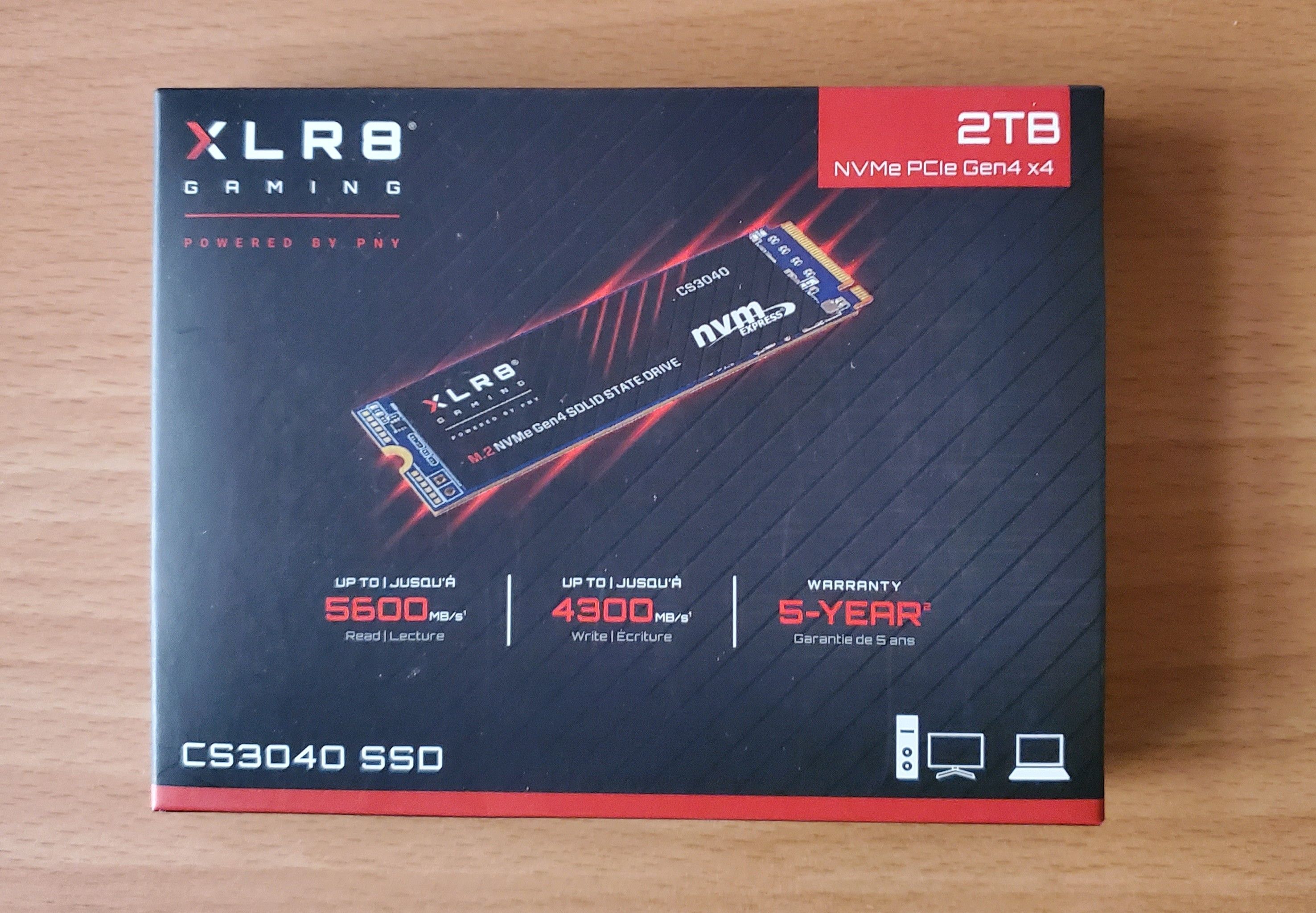 PNY 必恩威 XLR8 CS3040 2TB M.2 2280 PCIe Gen4x4 SSD固態硬碟