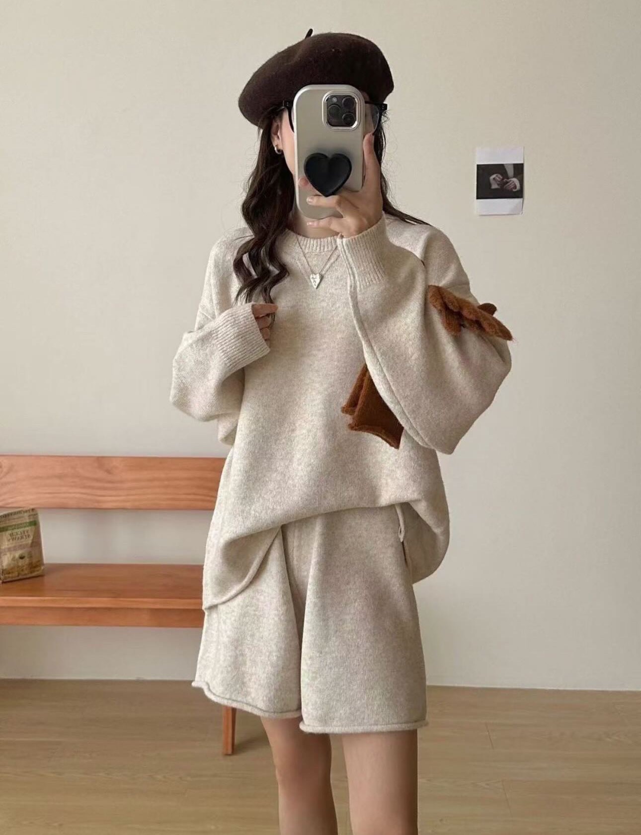 客訂卷邊針織套裝