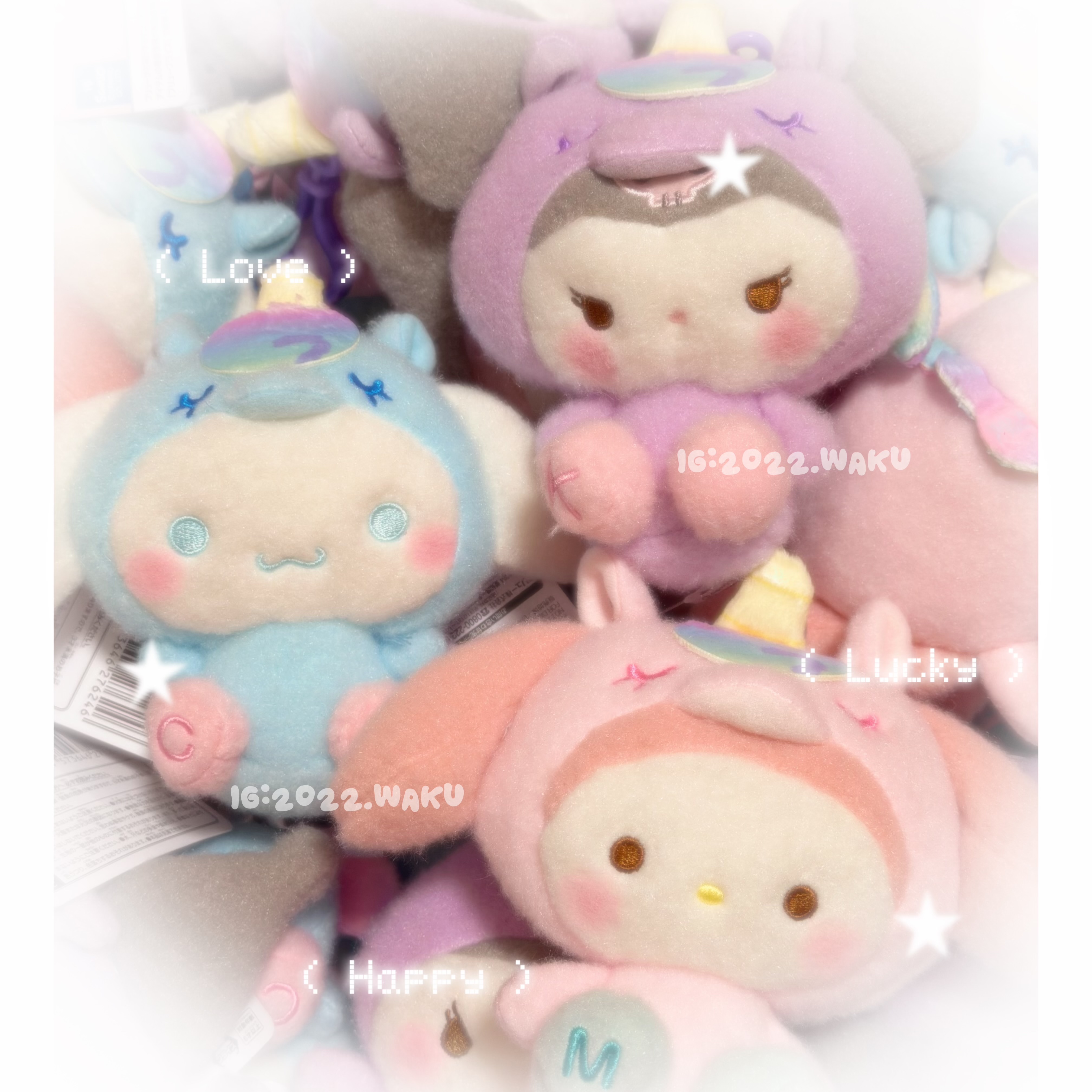 ୨୧￤日本景品·獨角獸奶絨豆豆眼掛件🦄