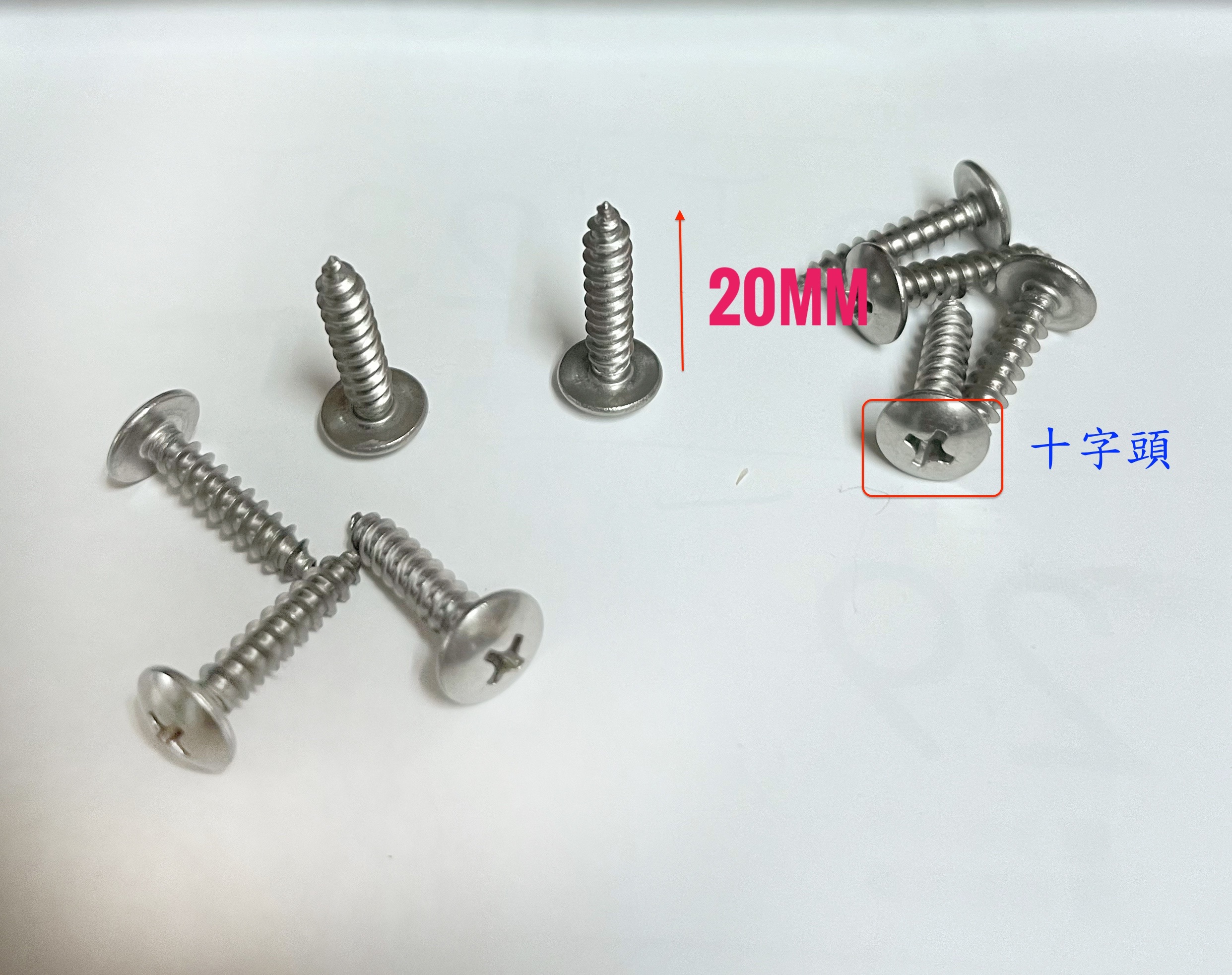 不銹鋼上板螺絲 20mm