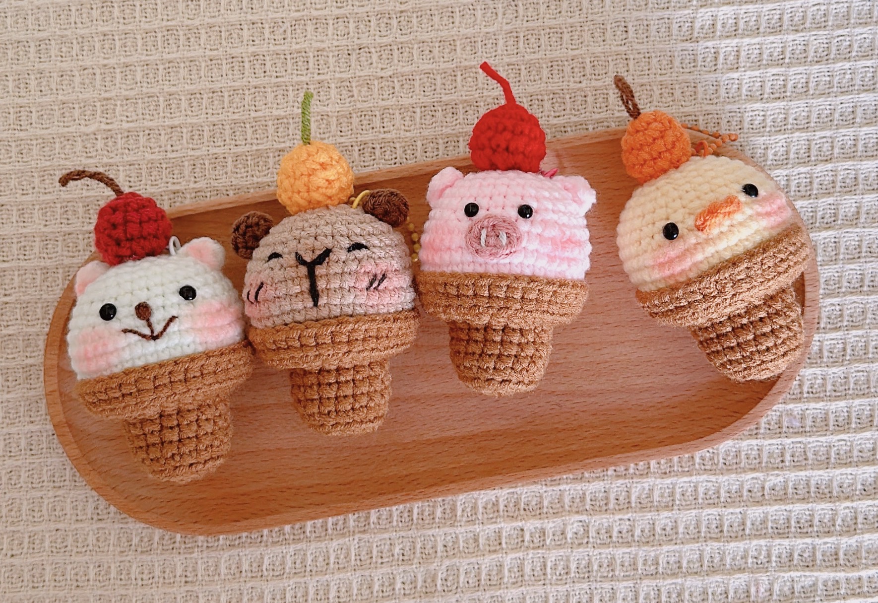 小動物冰淇淋吊飾