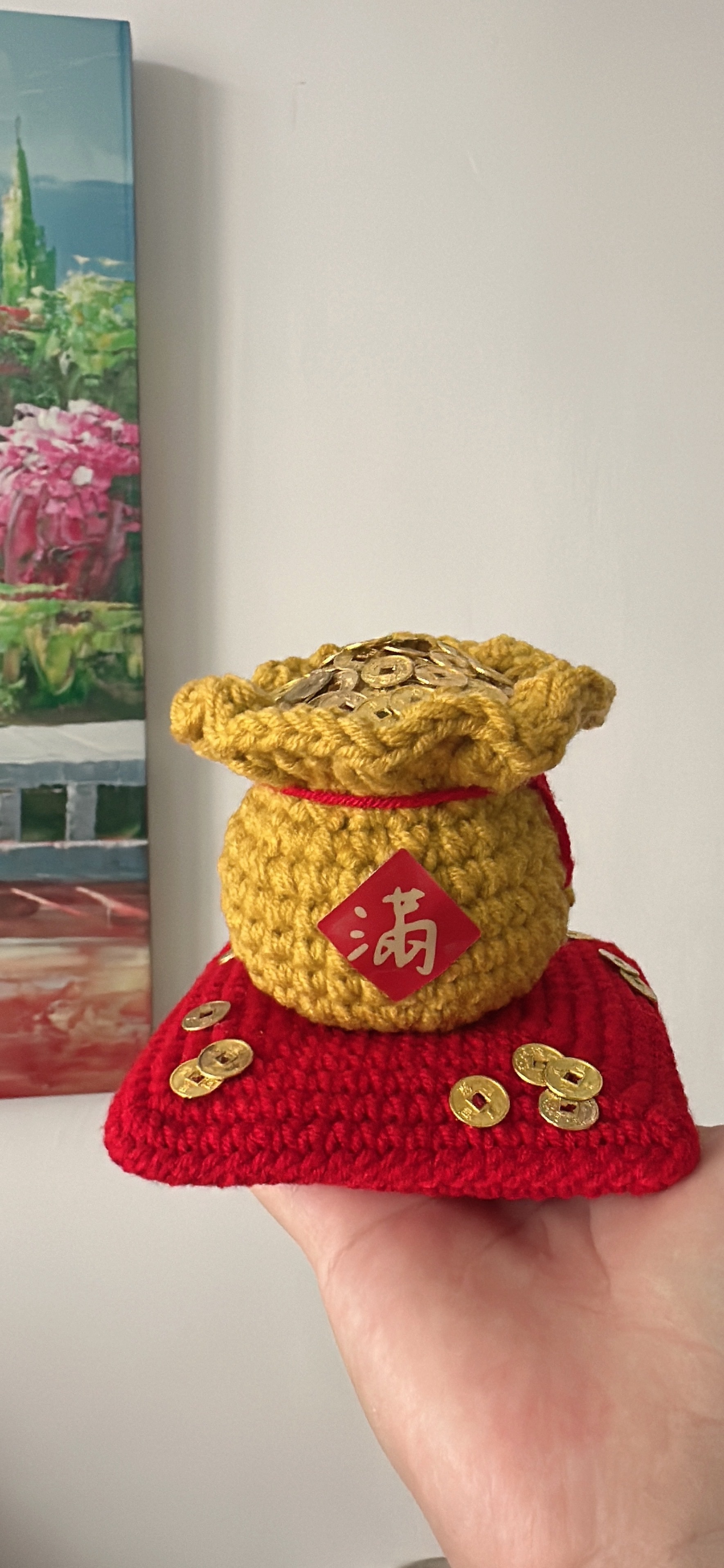 財氣滿滿擺件/招財/錢袋爆滿