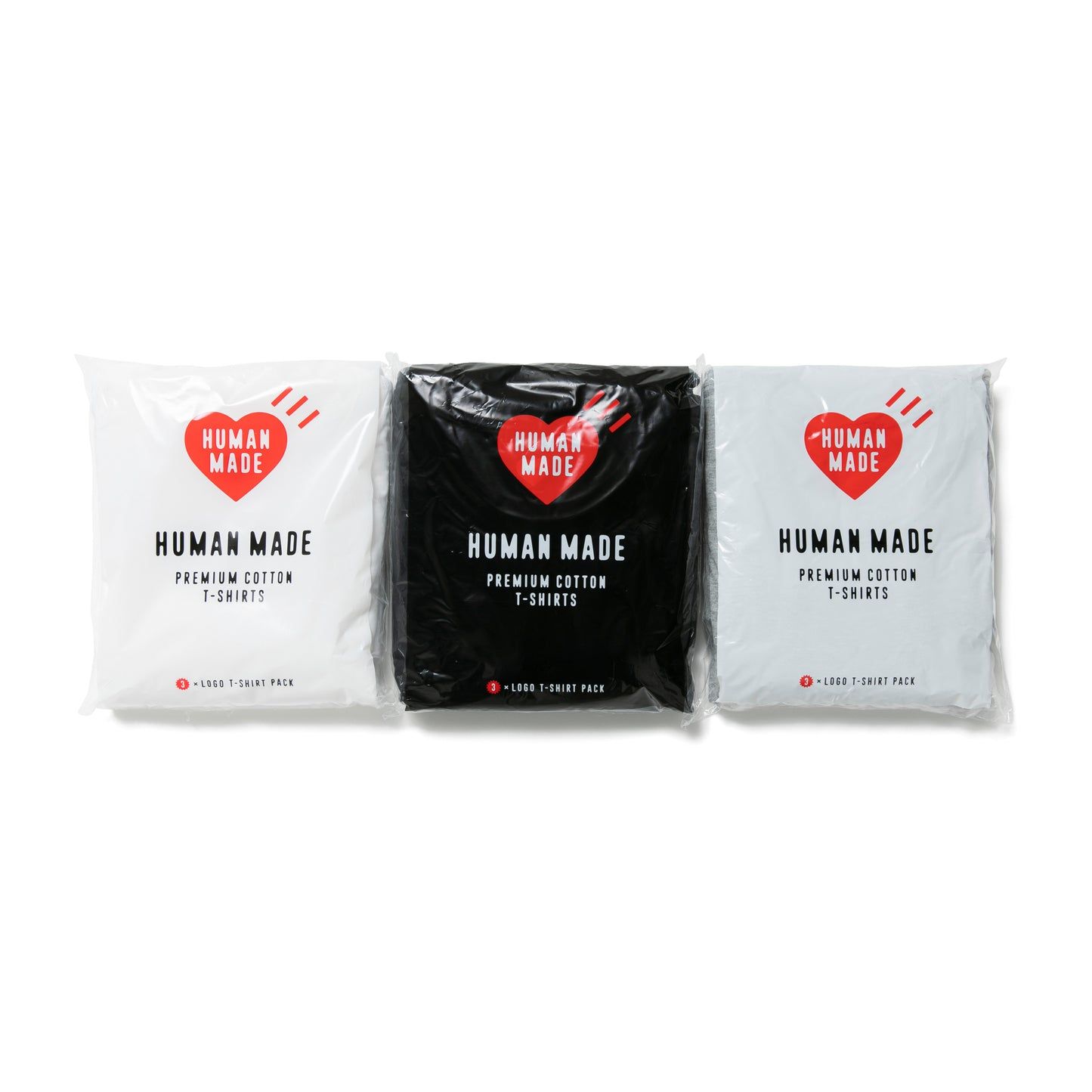 Human Made 3件一組 素Tee