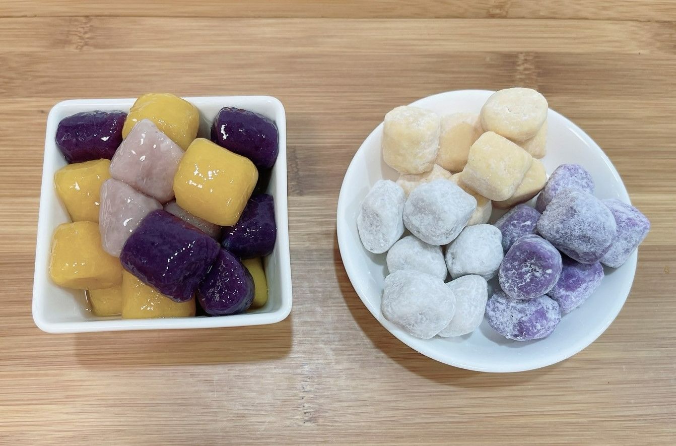 【伍賀芋圓】傳統手做綜合圓（芋園、地瓜圓、紫薯圓） 400g/包 《小包裝，一家吃剛剛好》