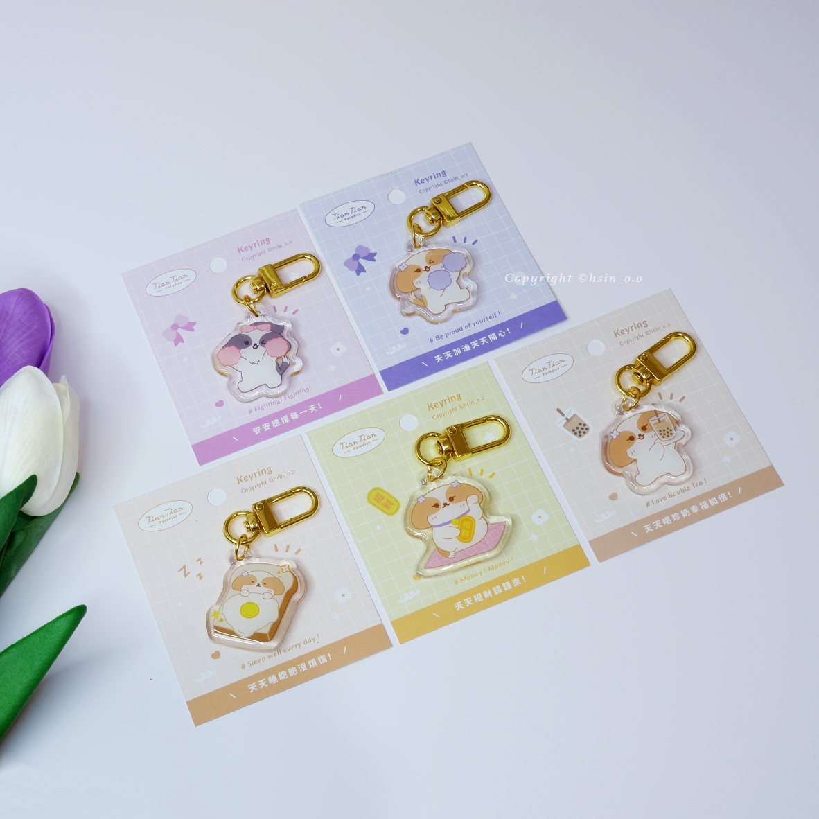 ✨天天的日常小吊飾.ᐟ 雙面不同圖案.ᐟ