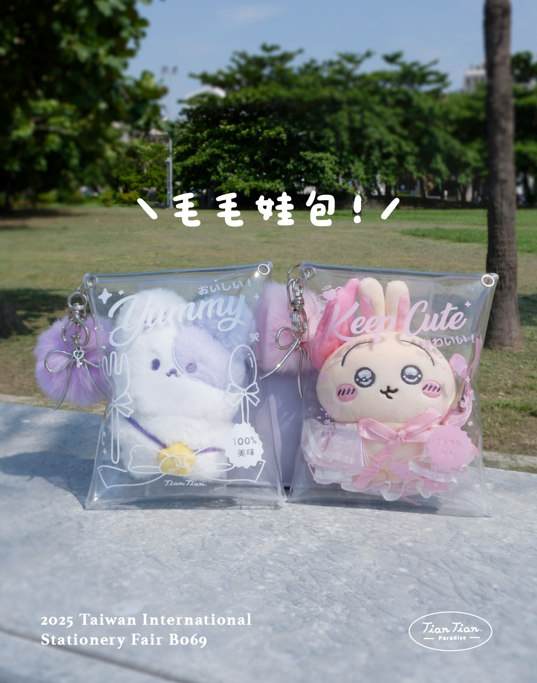 補貨 💜透明毛絨娃包.ᐟ