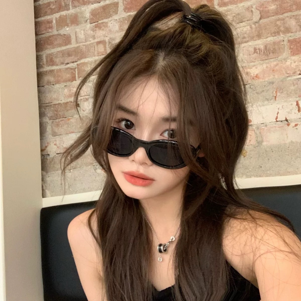 復古橢圓框墨鏡（三色）