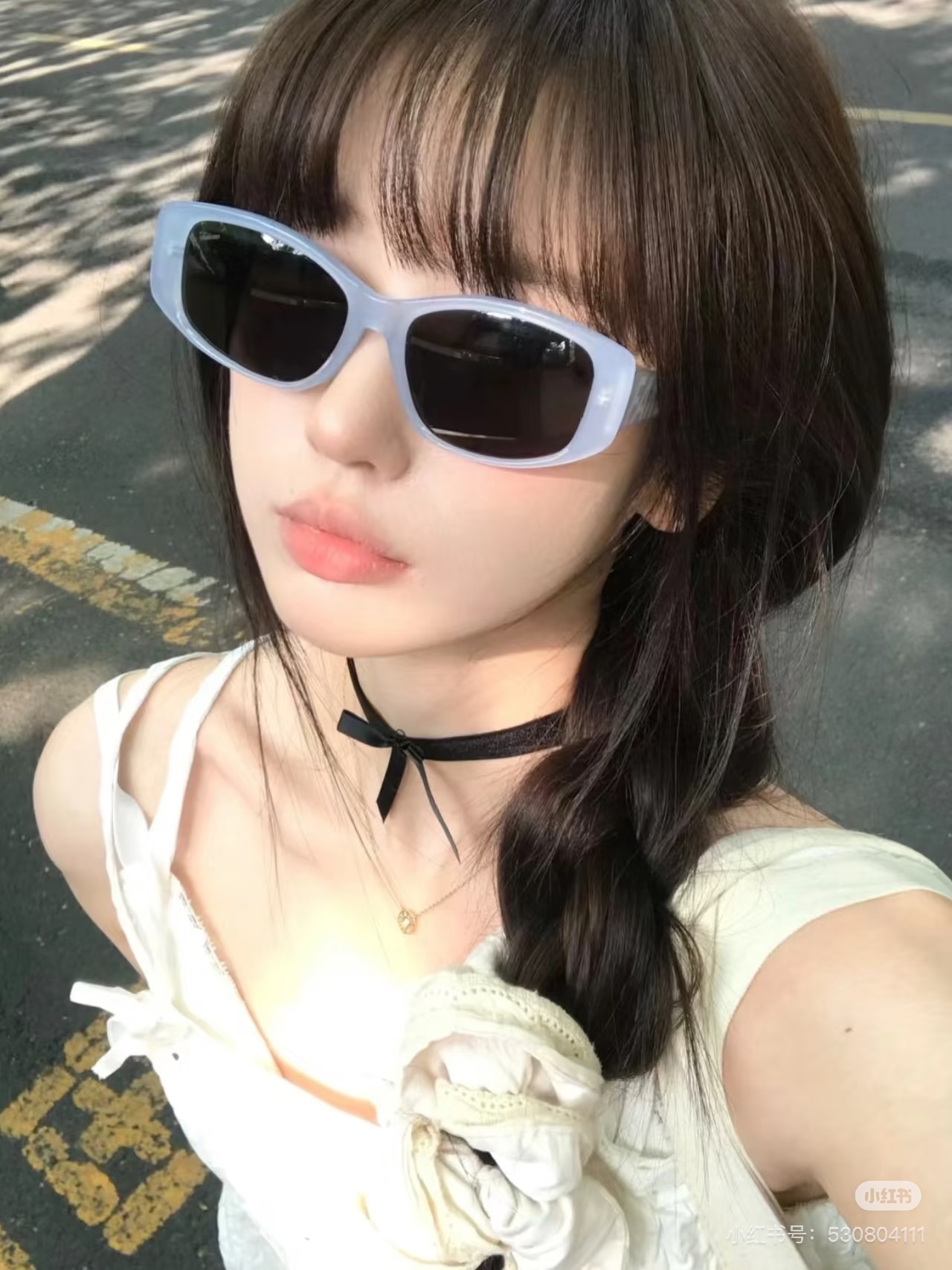 多巴胺藍色方型眼鏡